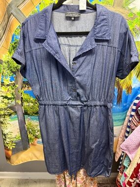 Love University Chambray Shirt Dress